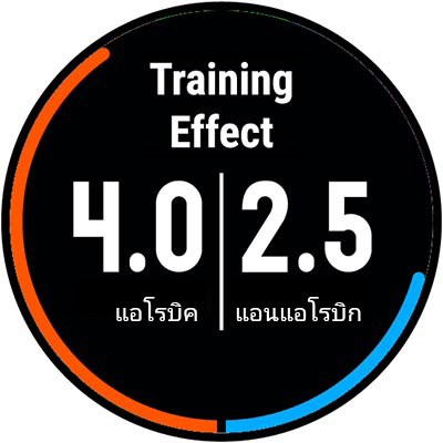 A watch screen showing training effect.